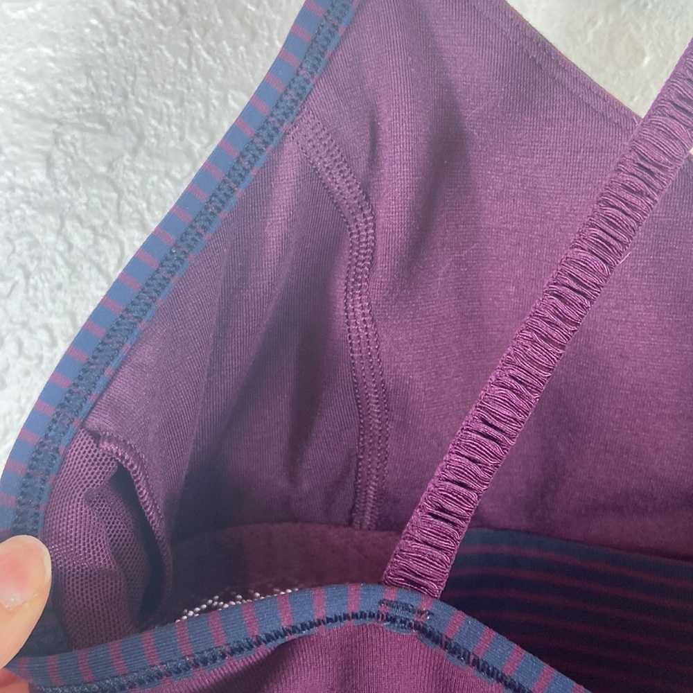 Like new Lululemon Bend & Flow Tank Hyper Stripe Plum 6 - Picture 10 of 10
